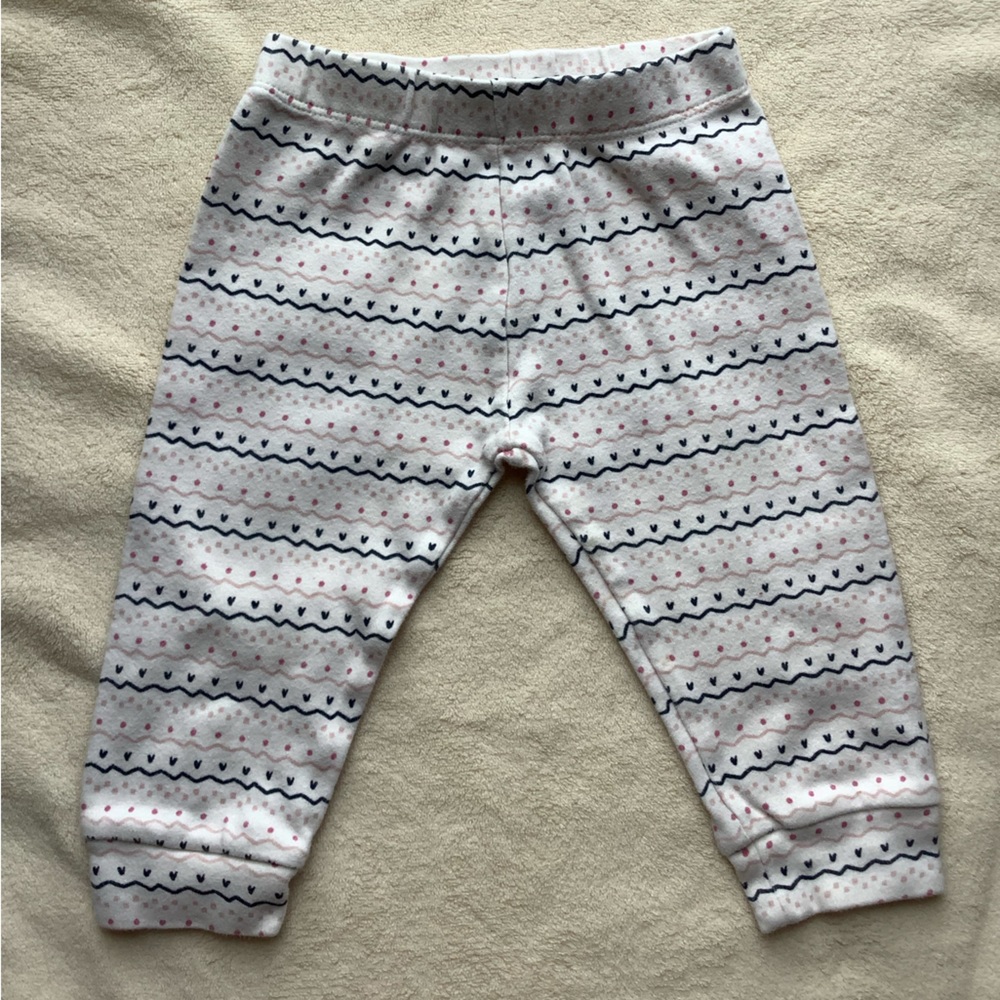 Indigo Baby Pants with pattern 6 Months to 12 Months 6M-12M